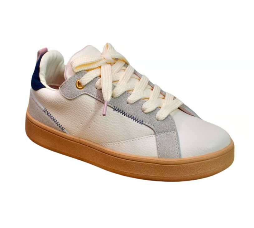 NUEVOS TENIS DE MUJER FRIDA BEIGE Y GRIS
