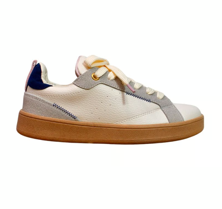 NUEVOS TENIS DE MUJER FRIDA BEIGE Y GRIS