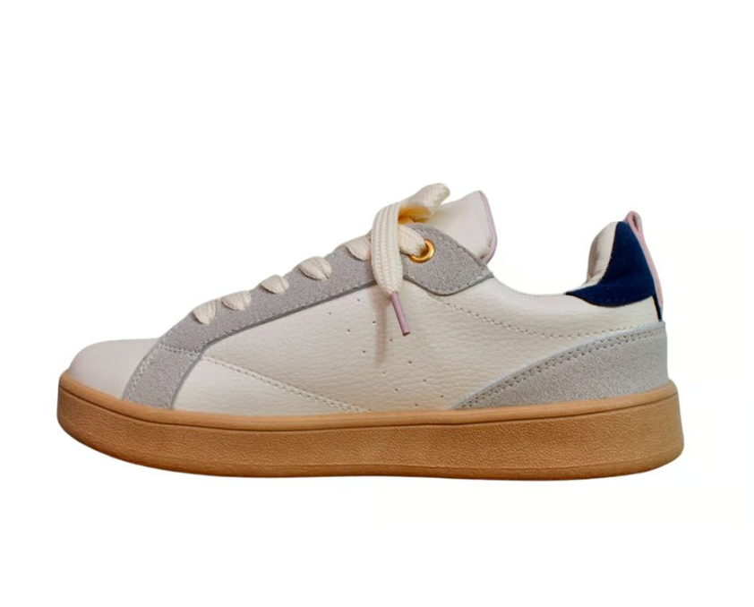 NUEVOS TENIS DE MUJER FRIDA BEIGE Y GRIS
