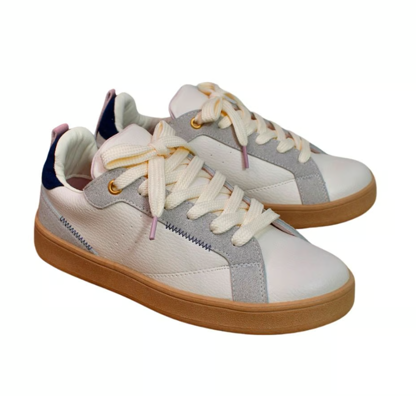 NUEVOS TENIS DE MUJER FRIDA BEIGE Y GRIS